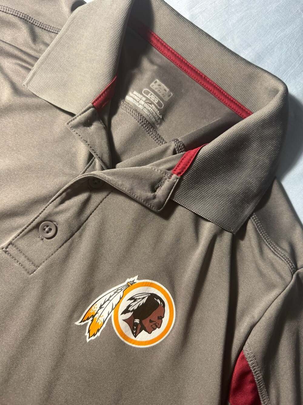 NFL Team Apparel Washington Redskins Polo Shirt Size L